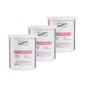 WAXCEUTICAL SOFT&BRIGHT CERA CON BANDAS CREMOSA 800 Gr X 3 UN
